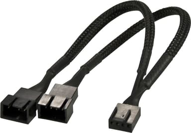 AKASA splitter for PWM-vifter,1x4-pin ha til 2x4-pin hu, svart