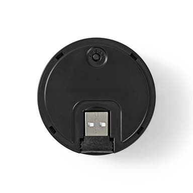 Nedis SmartLife-Klokke | 433 MHz | Tilbehør til: WIFICDP10GY / WIFICDP30WT / WIFICDP40CWT | USB-Strøm | 4 Lyder | 5 V DC | Justerbar volum | Sort
