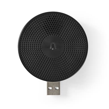 Nedis SmartLife-Klokke | 433 MHz | Tilbehør til: WIFICDP10GY / WIFICDP30WT / WIFICDP40CWT | USB-Strøm | 4 Lyder | 5 V DC | Justerbar volum | Sort