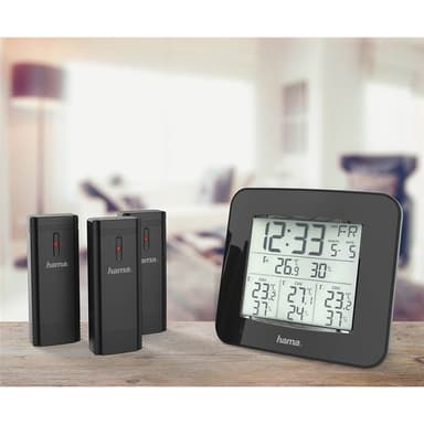 Hama Väderstation EWS-Trio 3x Sensor Svart
