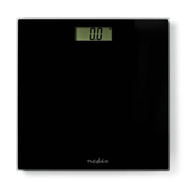 Nedis Personvekt | Digital | Sort | Herdet Glass | Maksimal vekttrykk: 150 kg