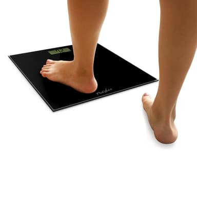 Nedis Personvekt | Digital | Sort | Herdet Glass | Maksimal vekttrykk: 150 kg