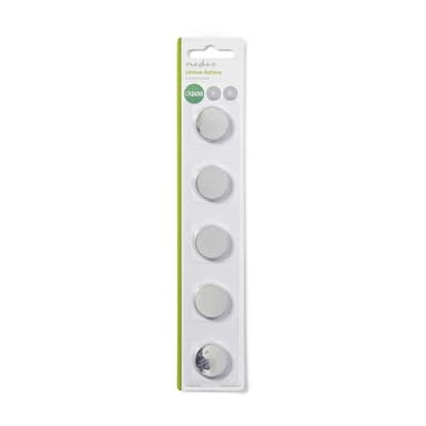Nedis Lithium knappecellebatteri CR2450 | 3 V DC | 5-Pakke | Sølv
