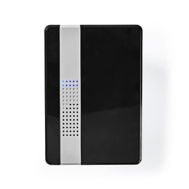 Nedis Trådløs ringeklokke Set | Nettstrøm drevet | 220 - 240 V AC 50 Hz | 1x CR2032 | Volum: 80 dB | Signalområde (siktelinje): 300 m | IP44 | Justerbar volum | 36 Melodier | 1 Mottaker | Sort