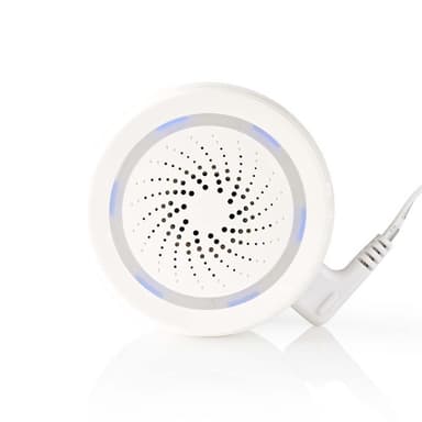 Nedis SmartLife Sirene | Wi-Fi | Nettstrøm drevet | 8 Lyder | 85 dB | Android™ / IOS | Hvit