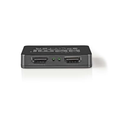 Nedis HDMI ™ Splitter | 2-Port port(s) | HDMI ™ -inngang | 2x HDMI ™ -utgang | 4K@30Hz | 2.25 Gbps | ABS / PVC | Sort