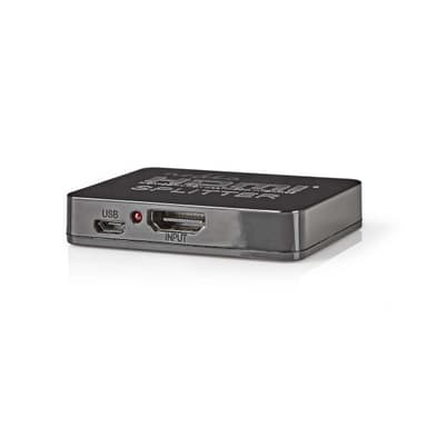 Nedis HDMI ™ Splitter | 2-Port port(s) | HDMI ™ -inngang | 2x HDMI ™ -utgang | 4K@30Hz | 2.25 Gbps | ABS / PVC | Sort
