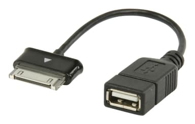 Valueline Sync og Ladekabel Samsung 30p Han - USB A Hun 0.20 m Sort