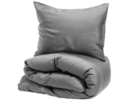 Nottingham sengesett King size, Satin, Lysegrå