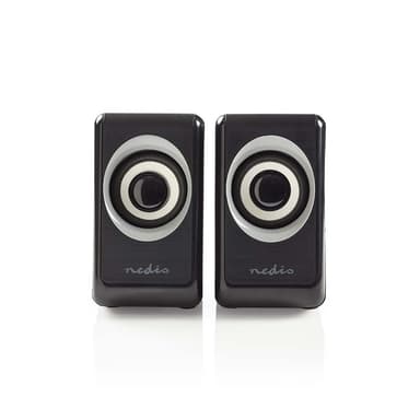 Nedis PC-høyttaler | 2.0 | 18 W | 3.5 mm Han | USB-Strøm | Volumkontroll