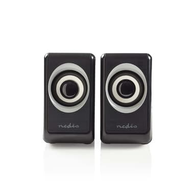 Nedis PC-høyttaler | 2.0 | 18 W | 3.5 mm Han | USB-Strøm | Volumkontroll