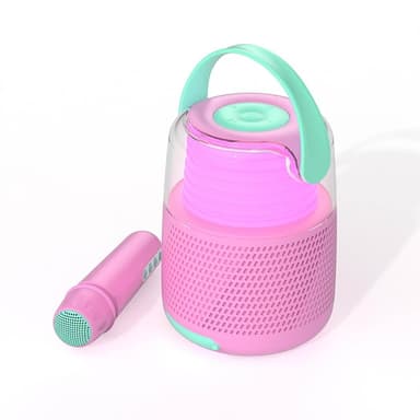 Mobility On Board Høyttaler Karaoke Kit Mic LED Rosa