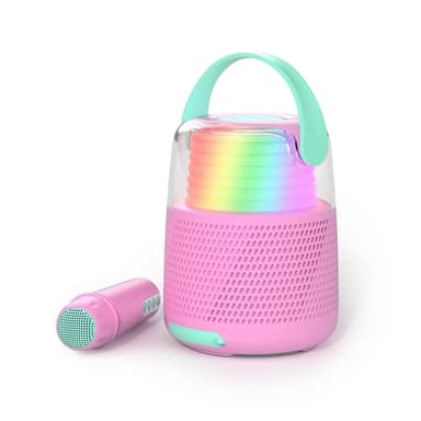 Mobility On Board Høyttaler Karaoke Kit Mic LED Rosa