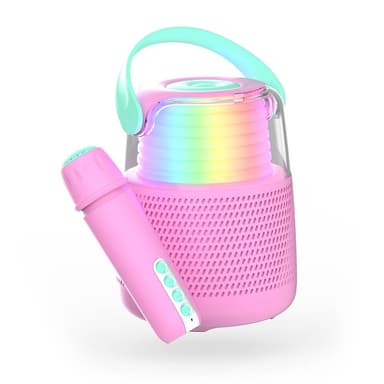 Mobility On Board Høyttaler Karaoke Kit Mic LED Rosa