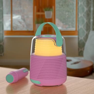 Mobility On Board Høyttaler Karaoke Kit Mic LED Rosa