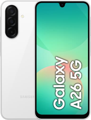 Samsung Galaxy A26 5G smarttelefon 6/128GB (hvit)