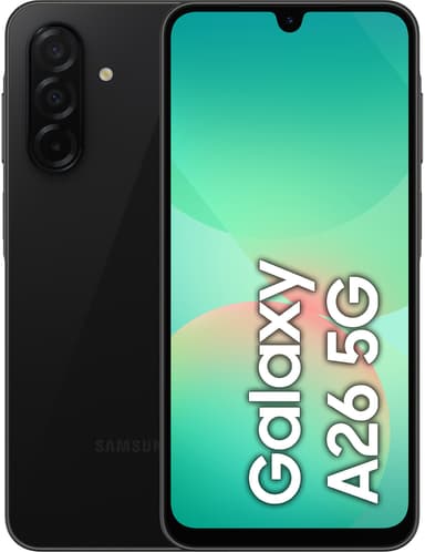 Samsung Galaxy A26 5G smarttelefon 6/128GB (sort)
