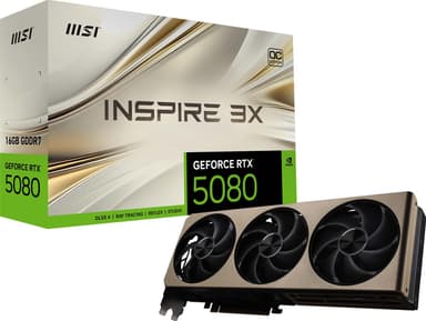 MSI GeForce RTX 5080 16G INSPIRE 3X OC grafikkort