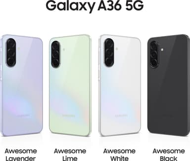 Samsung Galaxy A36 5G smarttelefon 6/128GB Enterprise (sort)