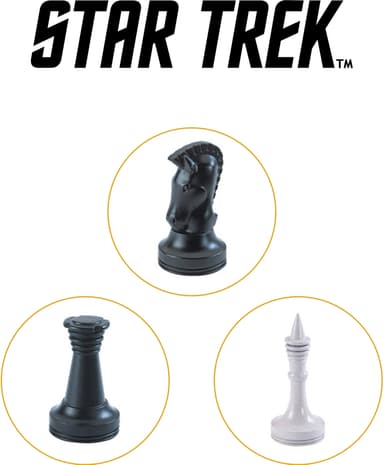 Noble Collection Star Trek sjakksett (3D-sjakk)
