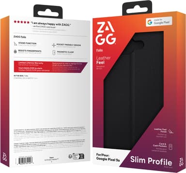 Zagg Google Pixel 9a lommebokdeksel (sort)