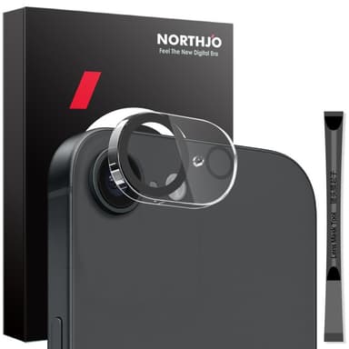NORTHJO for iPhone 16e Herdet Glass Kameralinsebeskytter