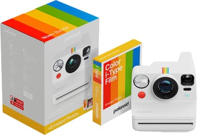 Polaroid Now+ Gen. 3 instant camera (startpakke, hvit)