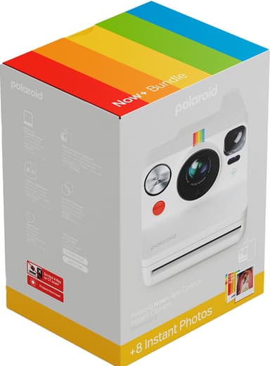 Polaroid Now+ Gen. 3 instant camera (startpakke, hvit)