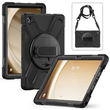 Samsung Galaxy Tab A9+ Kraftig rustningsveske med skulderrem