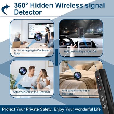 RF-signaldetektor GPS WiFi Tracker kamera feildetektor Anti-spion infrarød skanner