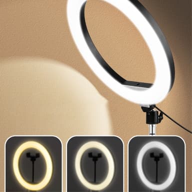 Selfie-ringlysholder Lazy Bracket LED-lys Live Stream Vlog