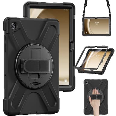 Samsung Galaxy Tab A9+ Kraftig rustningsveske med skulderrem