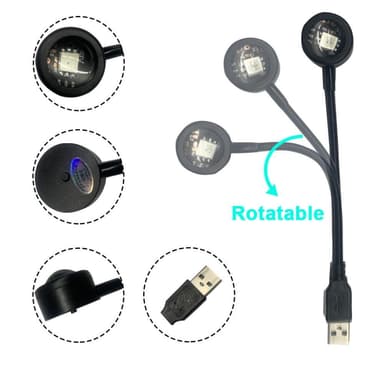 USB-lampe Bilsoverom Takprojektor Solnedgang - 7 farger