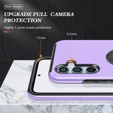 Samsung Galaxy S24 / S25 Hybrid Deksel Med Fingerring - Lilla