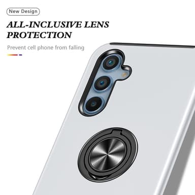 Samsung Galaxy S24 / S25 Hybrid Deksel Med Fingerring - Sølv