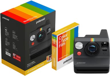 Polaroid Now Gen. 3 instant camera (startpakke, sort)