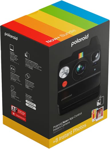 Polaroid Now+ Gen. 3 instant camera (startpakke, sort)