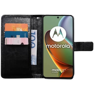 Lommebokdeksel 3-kort Motorola Moto G15 Power - Sort