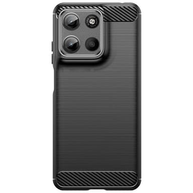 Børstet silikondeksel Motorola Moto G15 - Sort
