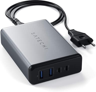 Satechi 108W Pro USB-C PD stasjonær ladestasjon – 2xUSB-C PD og 2xUSB A-porter