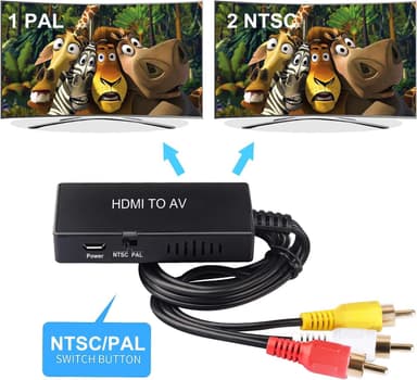 NÖRDIC HDMI til RCA-omformer Video/Audio