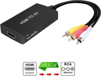 NÖRDIC HDMI til RCA-omformer Video/Audio
