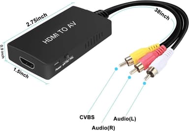 NÖRDIC HDMI til RCA-omformer Video/Audio