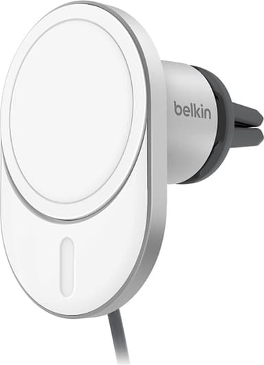Belkin BoostCharge Pro Qi2 15W magnetisk billader (hvit)