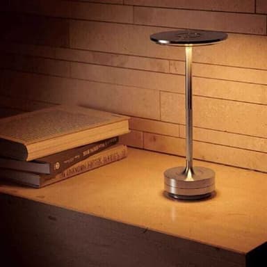 Bordlampe/nattlys med berøringskontroll og USB-lading - Gull