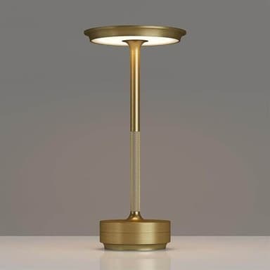 Bordlampe/nattlys med berøringskontroll og USB-lading - Gull