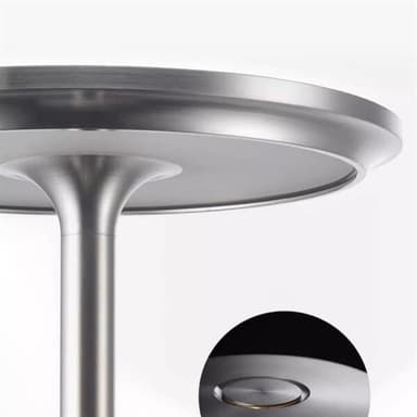 Bordlampe/nattlys med berøringskontroll og USB-lading - Sølv