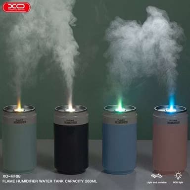 XO Luftfukter med RGB-lys 260 ml - Grå