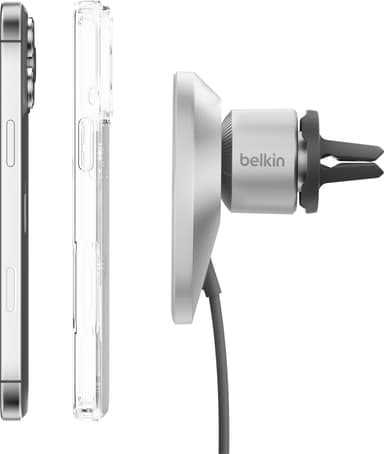 Belkin BoostCharge Pro Qi2 15W magnetisk billader (hvit)