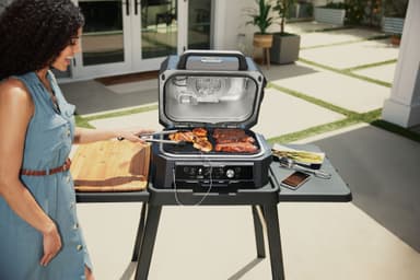 Ninja Woodfire Pro Connect XL elektrisk grill OG901EU (blå og sort)